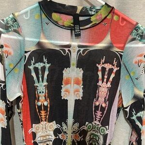 SKIMS Summer Mesh Long Sleeve Maxi Dress XL